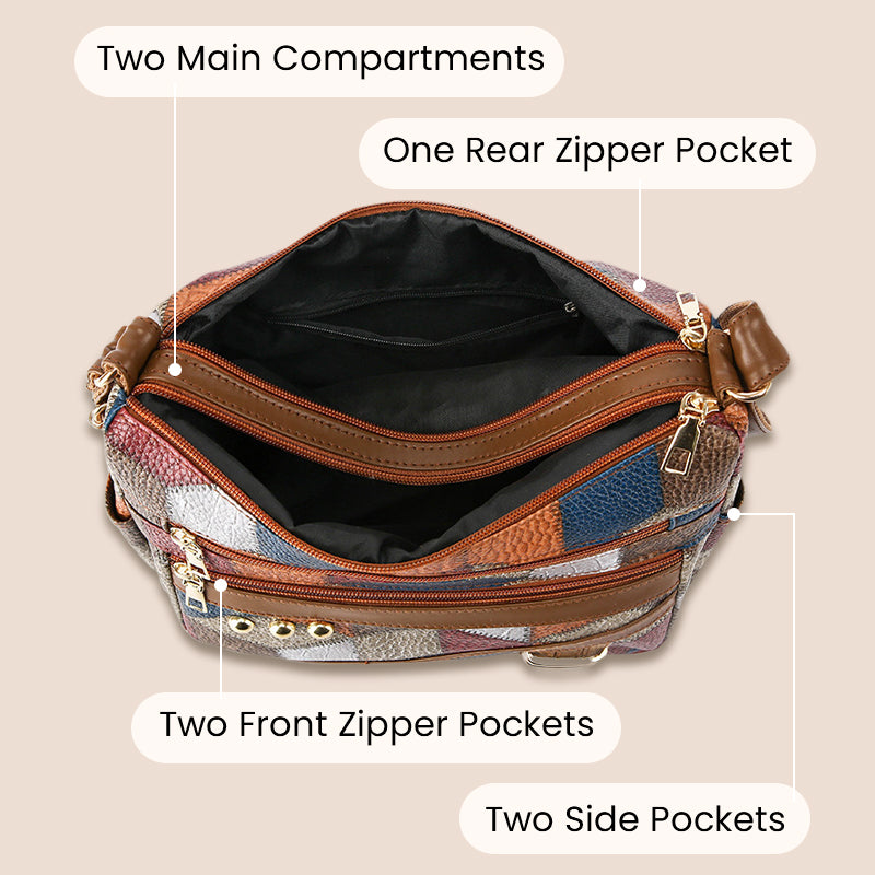 🔥2025 Heißer Verkau👜Vintage Tas Met Geometrisch Patroon En Verstelbare Band