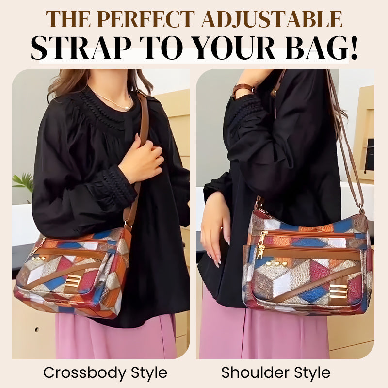 🔥2025 Heißer Verkau👜Vintage Tas Met Geometrisch Patroon En Verstelbare Band