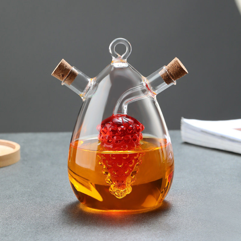 🌟 Double Layered Floating Glass Oil Bottle - Machen Sie das Kochen schöner und genießen Sie jeden Tropfen Gewürz! 🍶✨