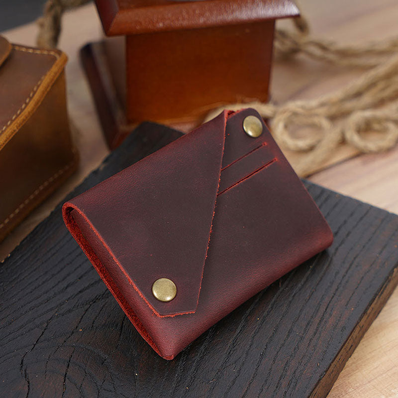 🌟 Vintage Echtes Leder Münz- & Kartenetui 🌟