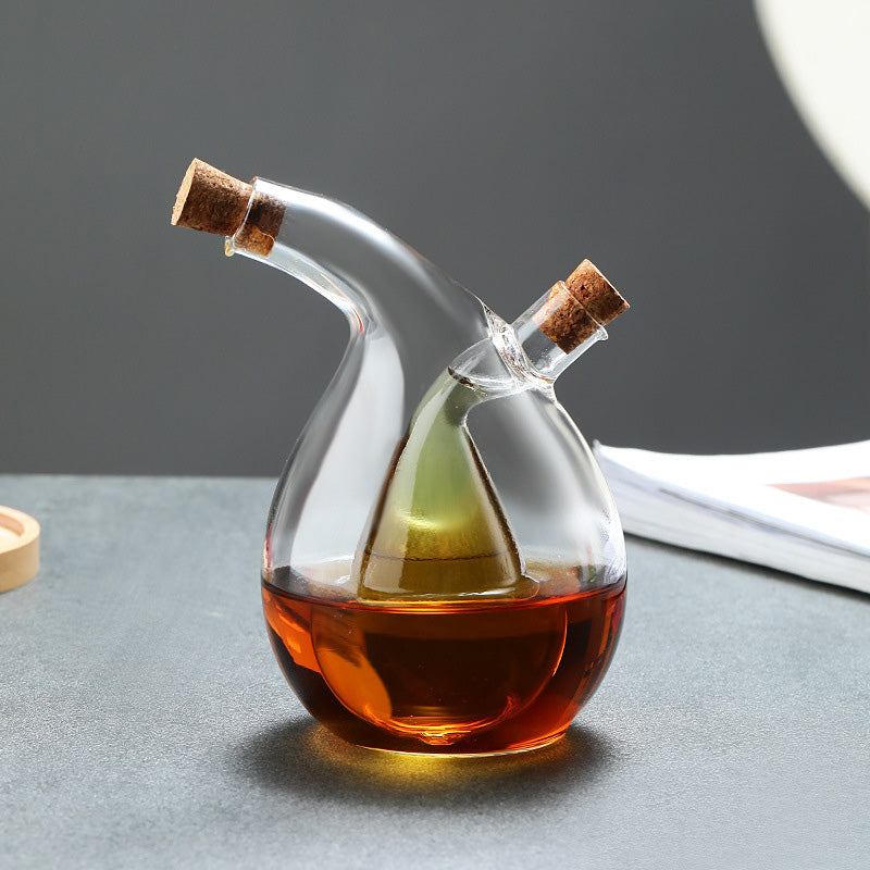 🌟 Double Layered Floating Glass Oil Bottle - Machen Sie das Kochen schöner und genießen Sie jeden Tropfen Gewürz! 🍶✨