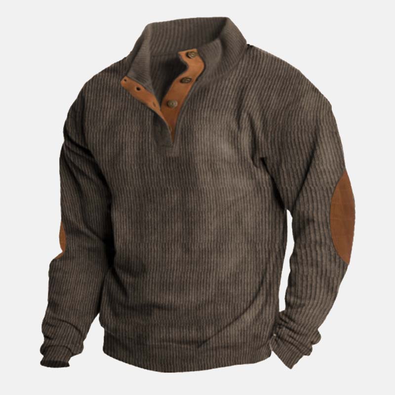 👔Herrenpullover In Cord Mit Stehkragen✈️2 kaufen und Versandkostenfrei