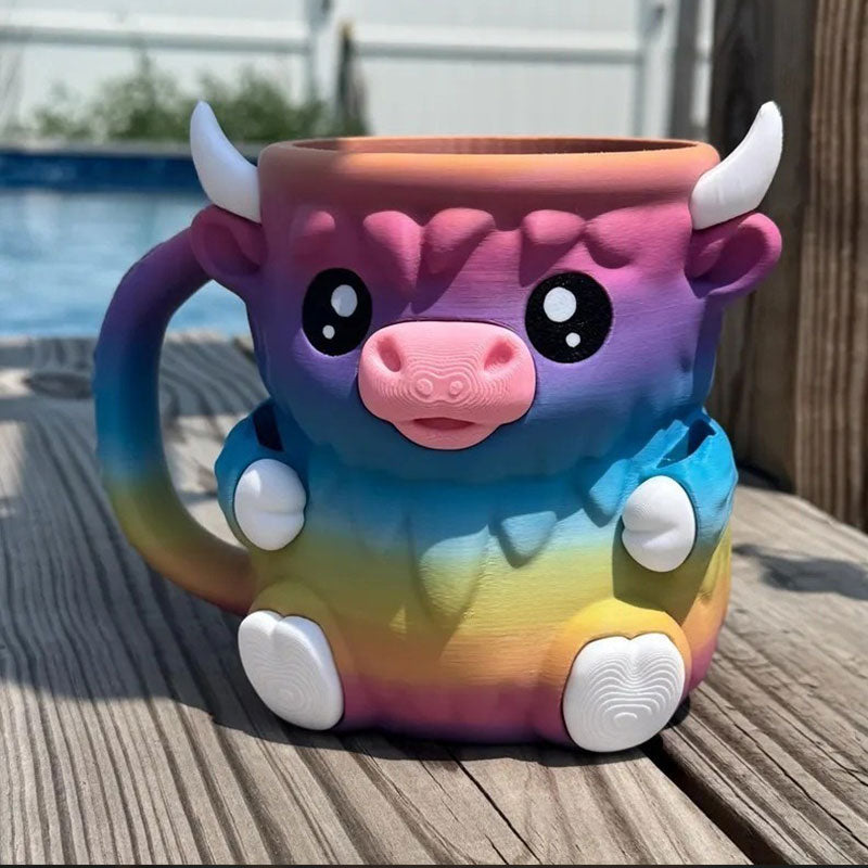 🐮Ferdinand Hochlandkuh Eiscreme-Behälterhalter