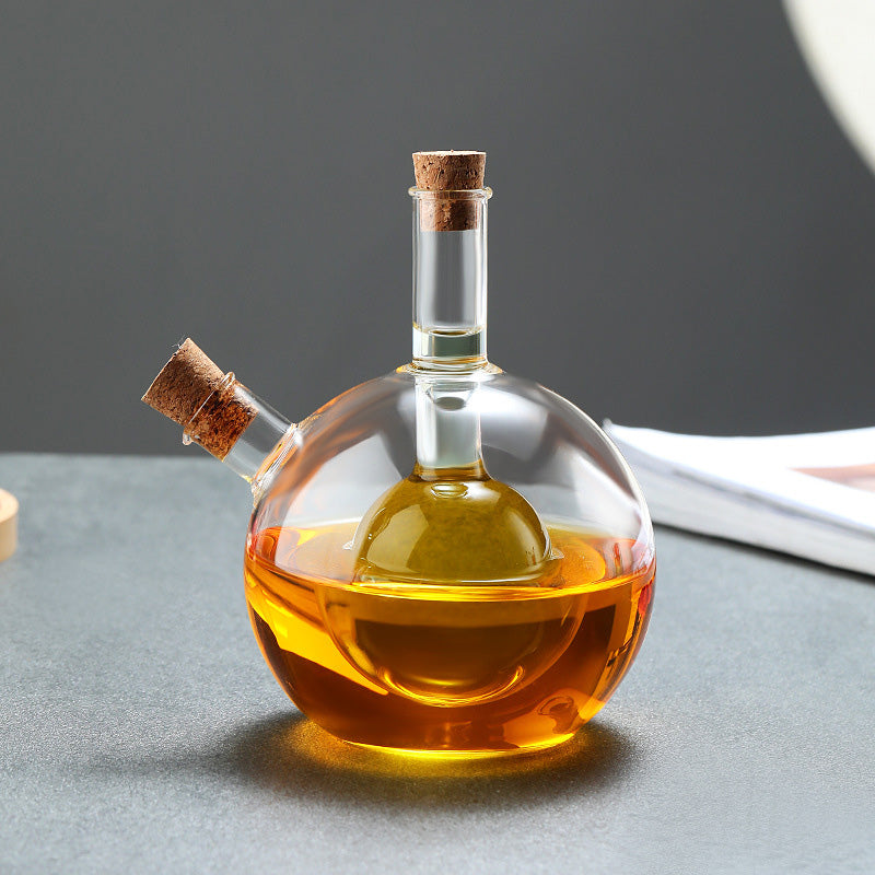 🌟 Double Layered Floating Glass Oil Bottle - Machen Sie das Kochen schöner und genießen Sie jeden Tropfen Gewürz! 🍶✨