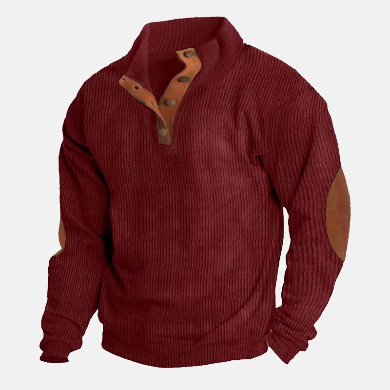 👔Herrenpullover In Cord Mit Stehkragen✈️2 kaufen und Versandkostenfrei