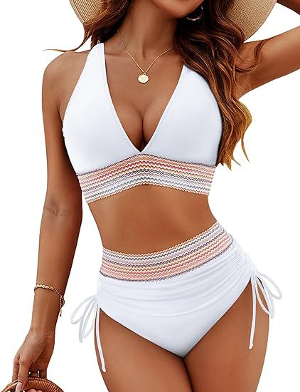 ☀️Urlaubssale 49% Rabat🏖️Bauchfreie Bikini-Sets mit hoher Taille Color Block Bikini Sets Color Block Bikini Sets