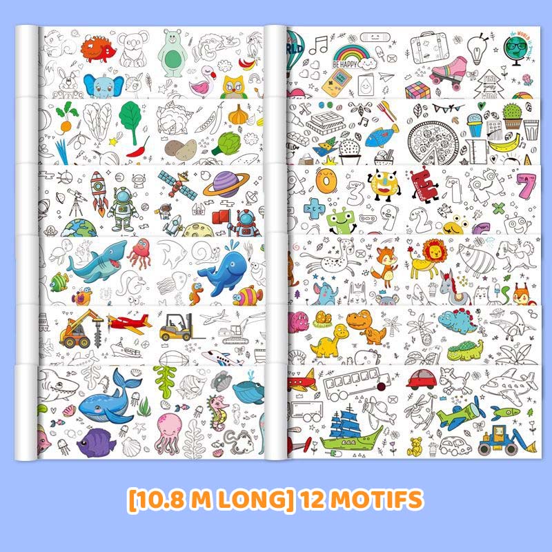 🌈Wandmontierte Graffiti-Rolle für Kinder🎨