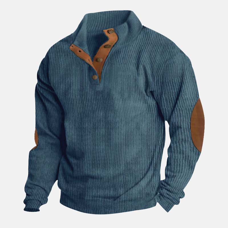 👔Herrenpullover In Cord Mit Stehkragen✈️2 kaufen und Versandkostenfrei