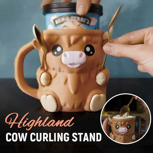 🐮Ferdinand Hochlandkuh Eiscreme-Behälterhalter
