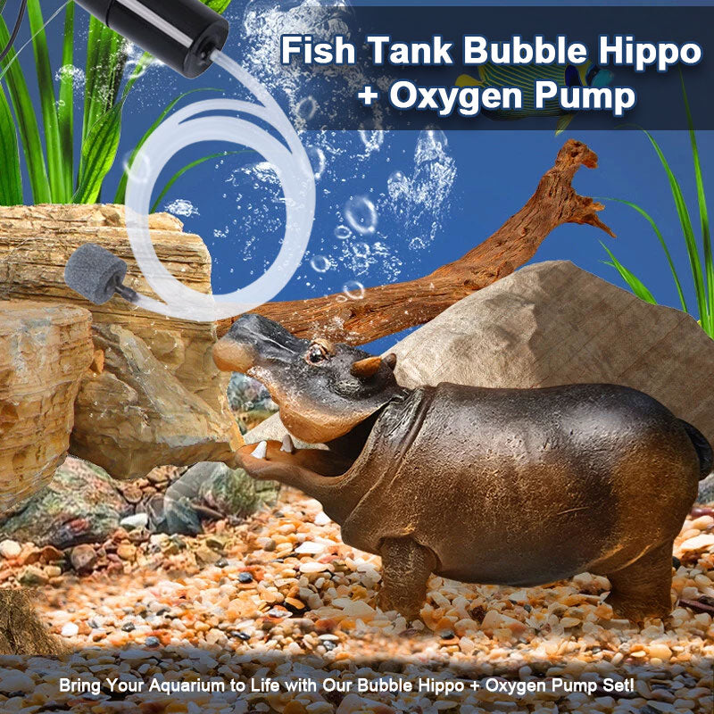 ⏰Wöchentliches Sonderangebot: 49 % Rabatt🦛Aquarium-Blasen-Flusspferd + Sauerstoffpump