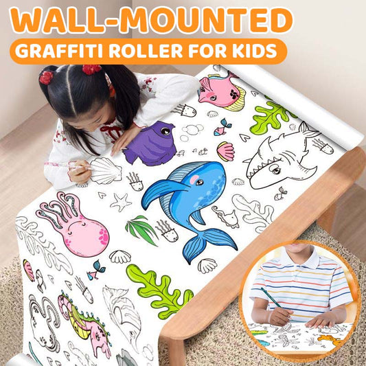 🌈Wandmontierte Graffiti-Rolle für Kinder🎨