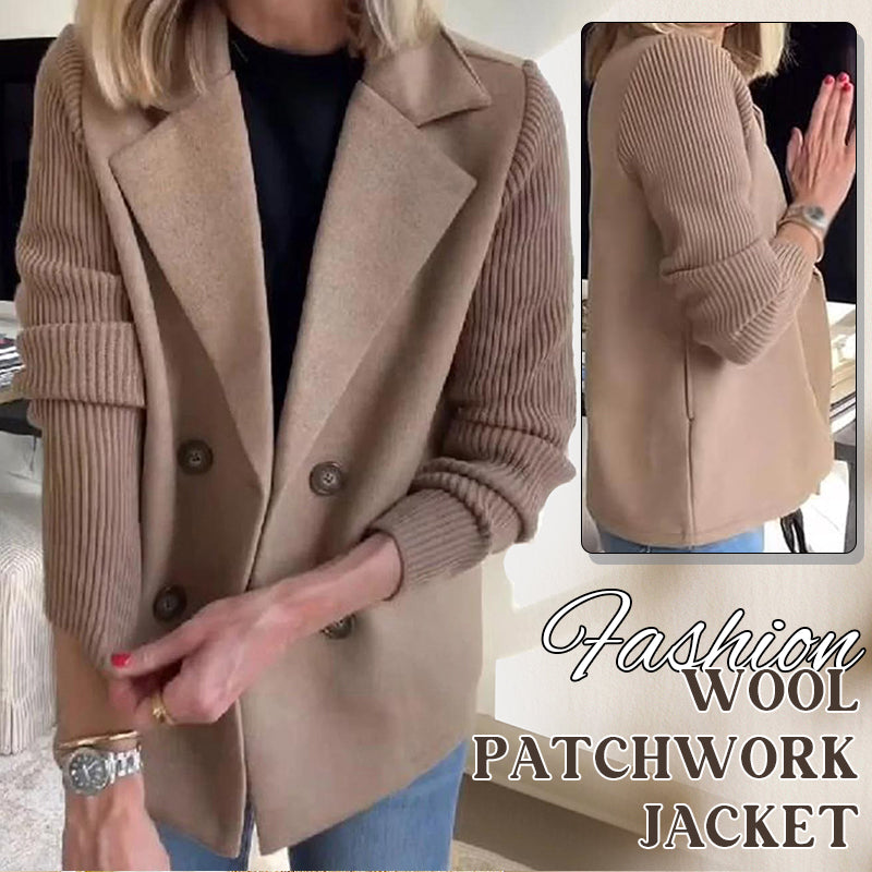 🍂Patchworkjacke Aus Wolle🧥