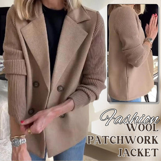 🍂Patchworkjacke Aus Wolle🧥