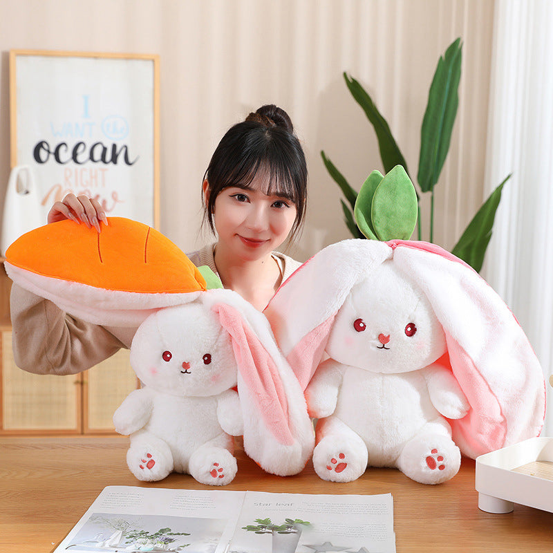 🍓 Heißer Verkauf 50% OFF🍓 Ostertag Erdbeerhase verwandelt sich in ein kleines Kaninchen🎀 Fruchtpuppe Plüschtier🐰