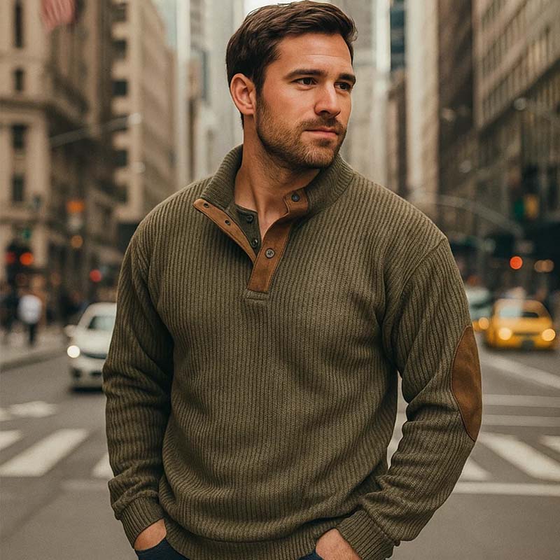 👔Herrenpullover In Cord Mit Stehkragen✈️2 kaufen und Versandkostenfrei