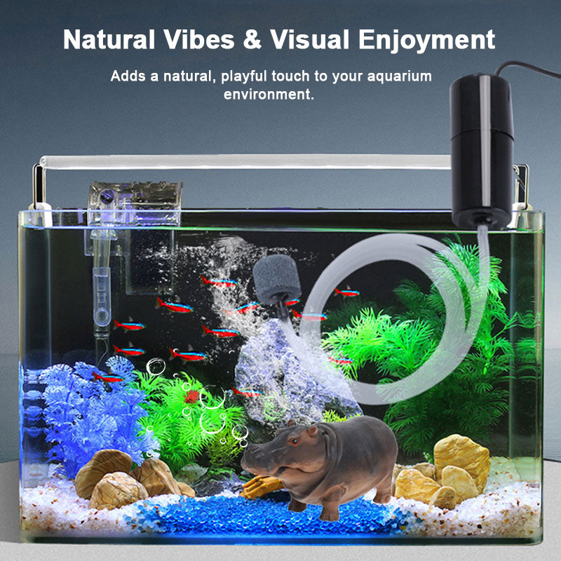 ⏰Wöchentliches Sonderangebot: 49 % Rabatt🦛Aquarium-Blasen-Flusspferd + Sauerstoffpump