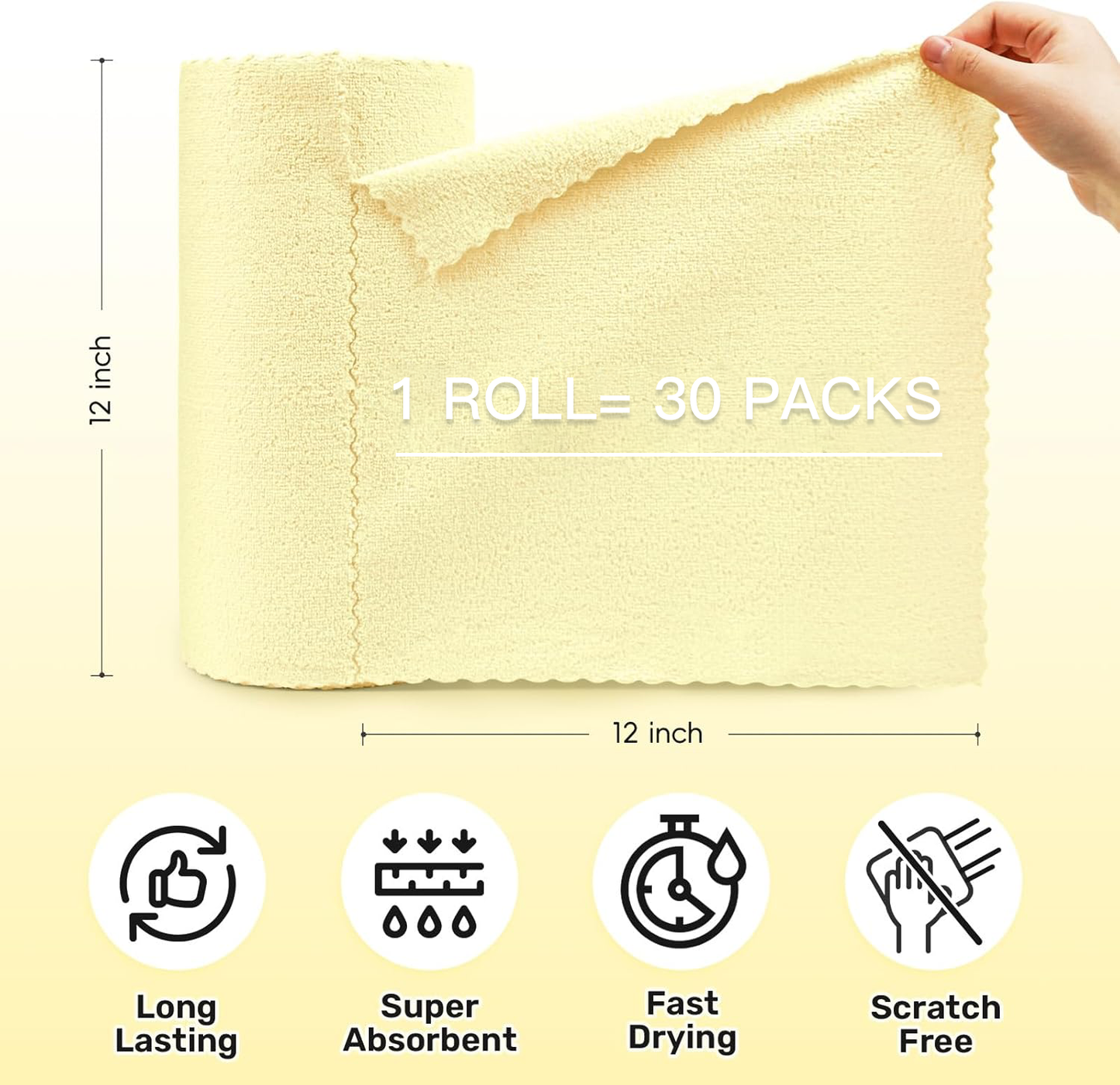 🧼🌀 Mikrofasern Reinigungstücher Rolle
