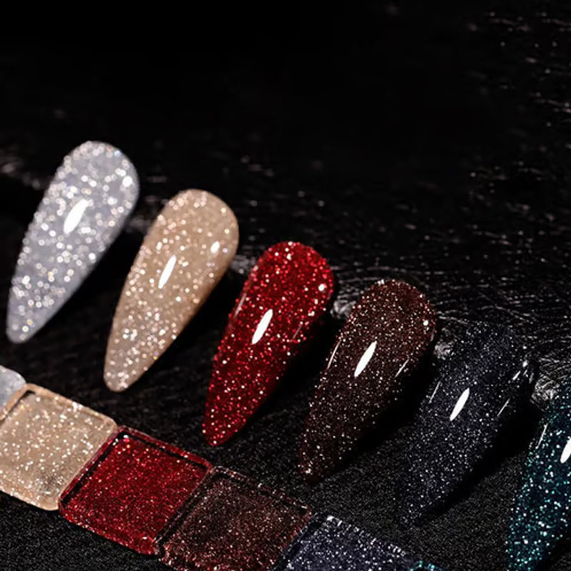 Glitzernagellack mit hoher Dichte