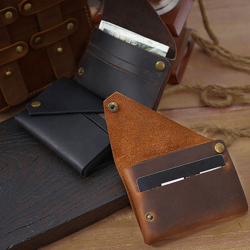🌟 Vintage Echtes Leder Münz- & Kartenetui 🌟