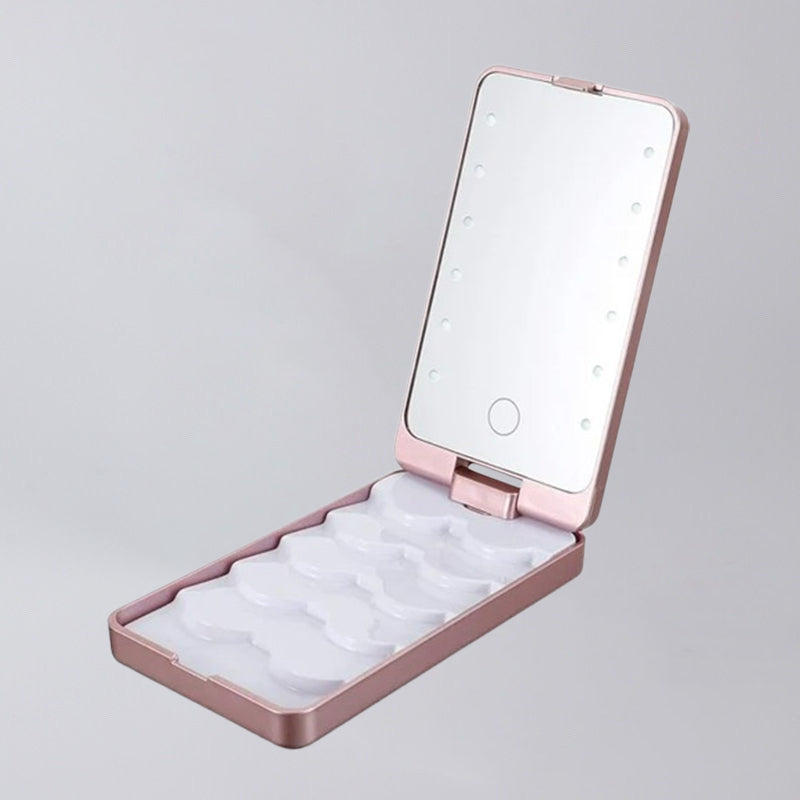 Reise-Makeup-Pinselset mit LED-Licht