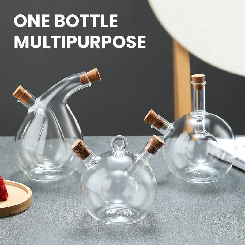 🌟 Double Layered Floating Glass Oil Bottle - Machen Sie das Kochen schöner und genießen Sie jeden Tropfen Gewürz! 🍶✨