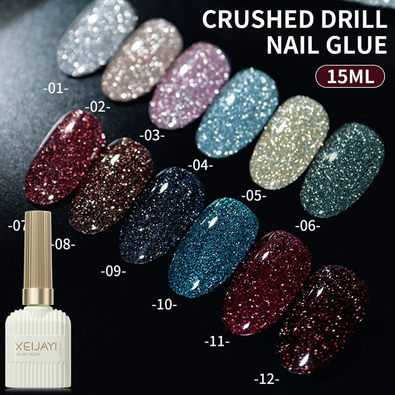 Glitzernagellack mit hoher Dichte