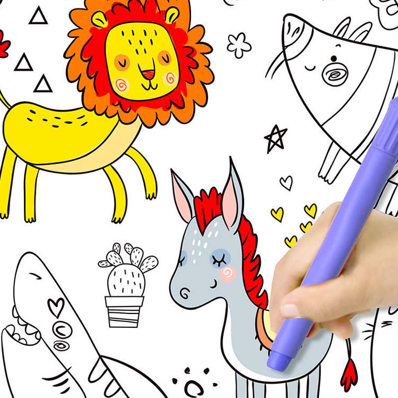 🌈Wandmontierte Graffiti-Rolle für Kinder🎨