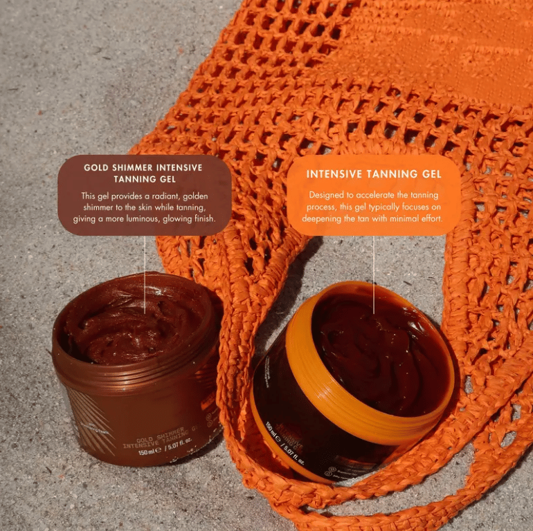 ☀️Erhalten Sie einen goldenen Glanz – Gold Shimmer Intense Tanning Gel