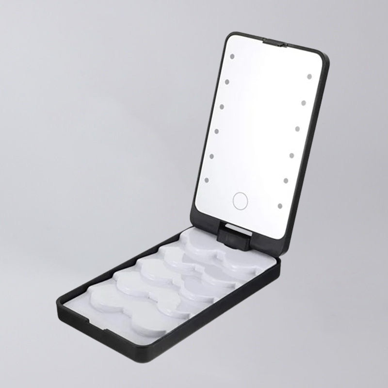 Reise-Makeup-Pinselset mit LED-Licht