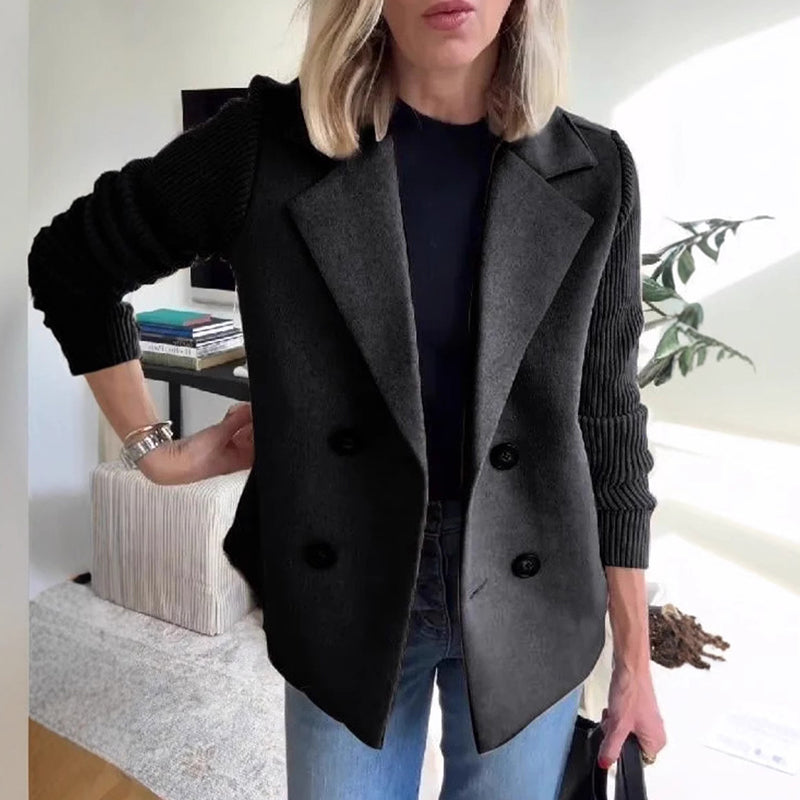 🍂Patchworkjacke Aus Wolle🧥