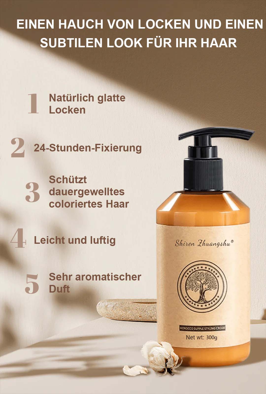 🔥2025 heißer Verkauf🔥Lang anhaltendes Styling-Volumen feuchtigkeitsspendende, elastizitätsfördernde Creme für lockiges Haar