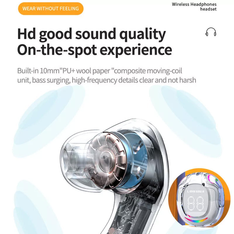 In-Ear-Bluetooth-Kopfhörer mit Digitalanzeige und langer Lebensdauer