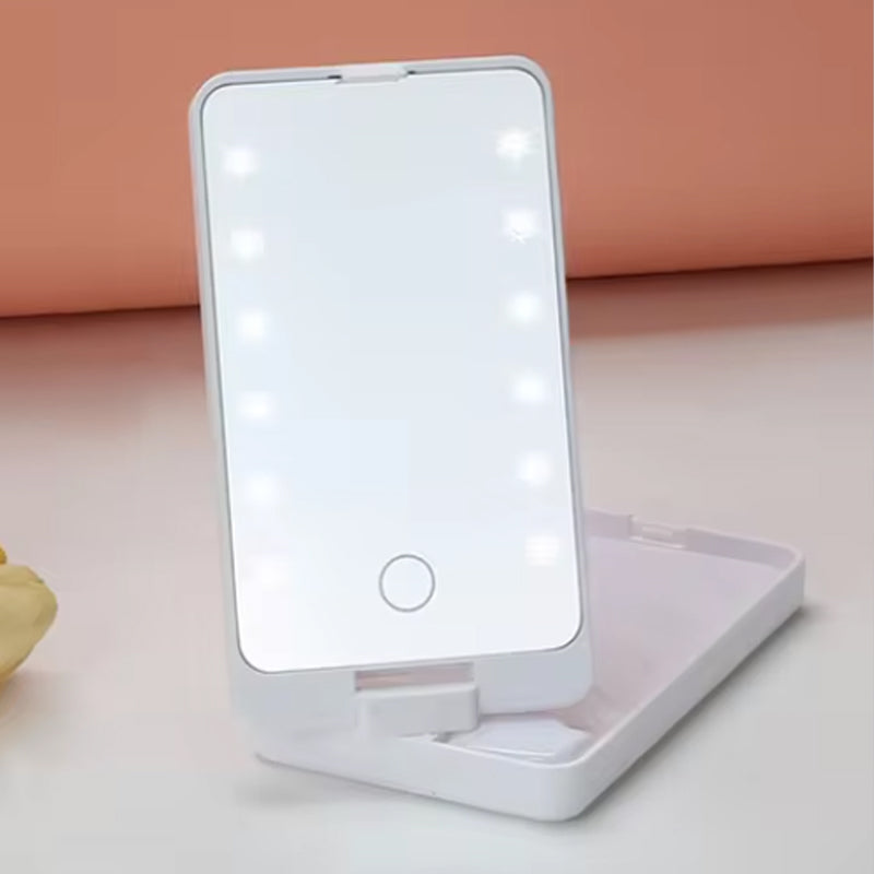 Reise-Makeup-Pinselset mit LED-Licht