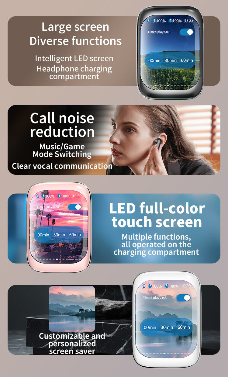 Großbild-Slider-Smart-Bluetooth-Kopfhörer