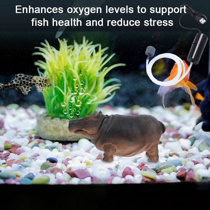 ⏰Wöchentliches Sonderangebot: 49 % Rabatt🦛Aquarium-Blasen-Flusspferd + Sauerstoffpump