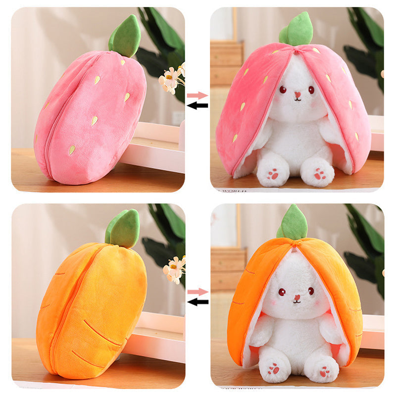 🍓 Heißer Verkauf 50% OFF🍓 Ostertag Erdbeerhase verwandelt sich in ein kleines Kaninchen🎀 Fruchtpuppe Plüschtier🐰