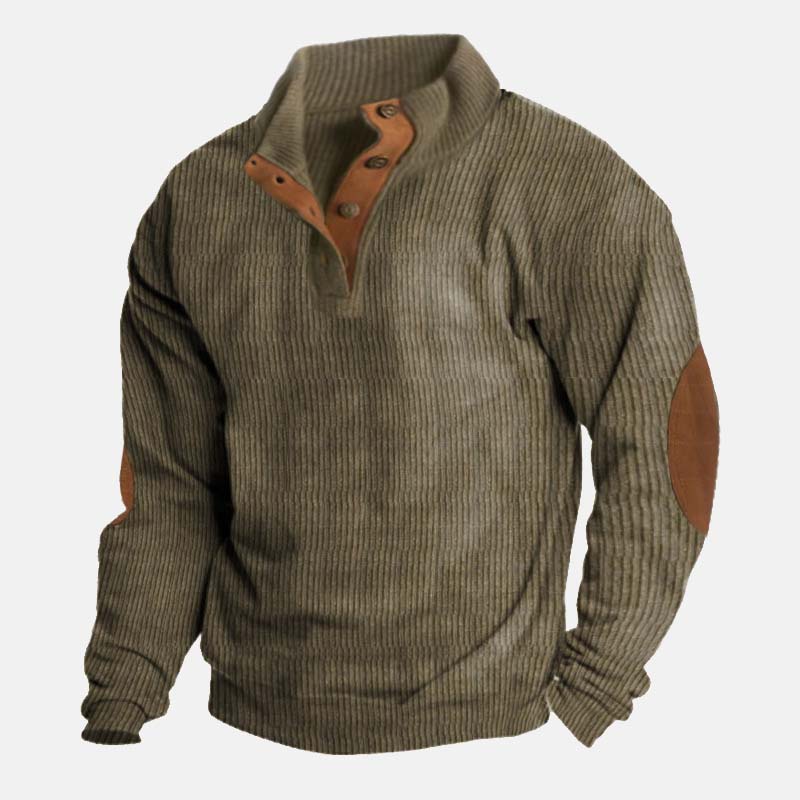 👔Herrenpullover In Cord Mit Stehkragen✈️2 kaufen und Versandkostenfrei