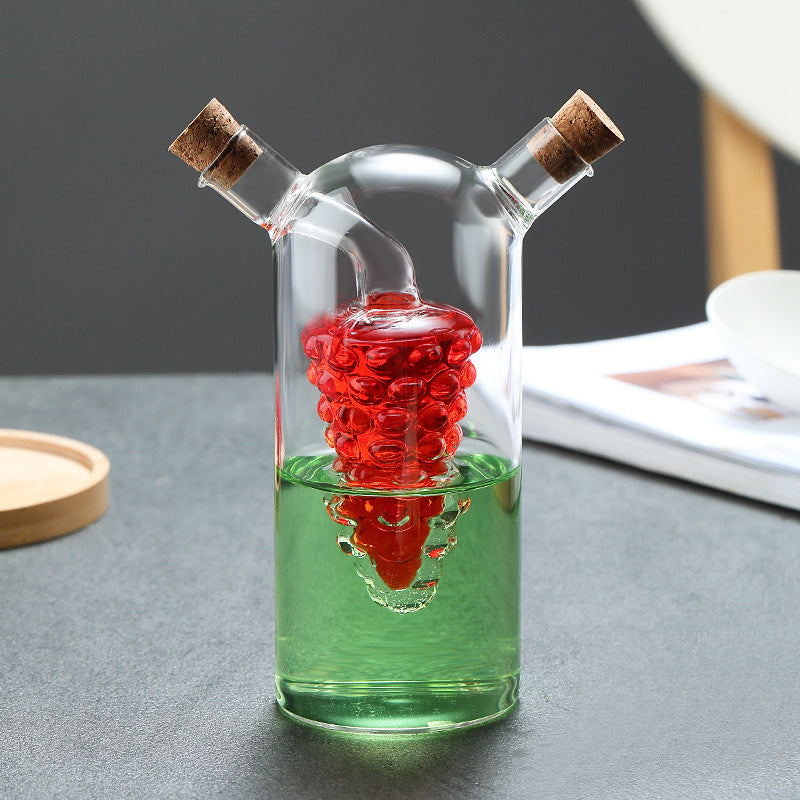 🌟 Double Layered Floating Glass Oil Bottle - Machen Sie das Kochen schöner und genießen Sie jeden Tropfen Gewürz! 🍶✨