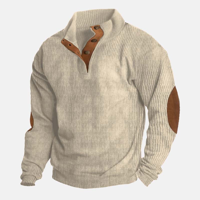 👔Herrenpullover In Cord Mit Stehkragen✈️2 kaufen und Versandkostenfrei
