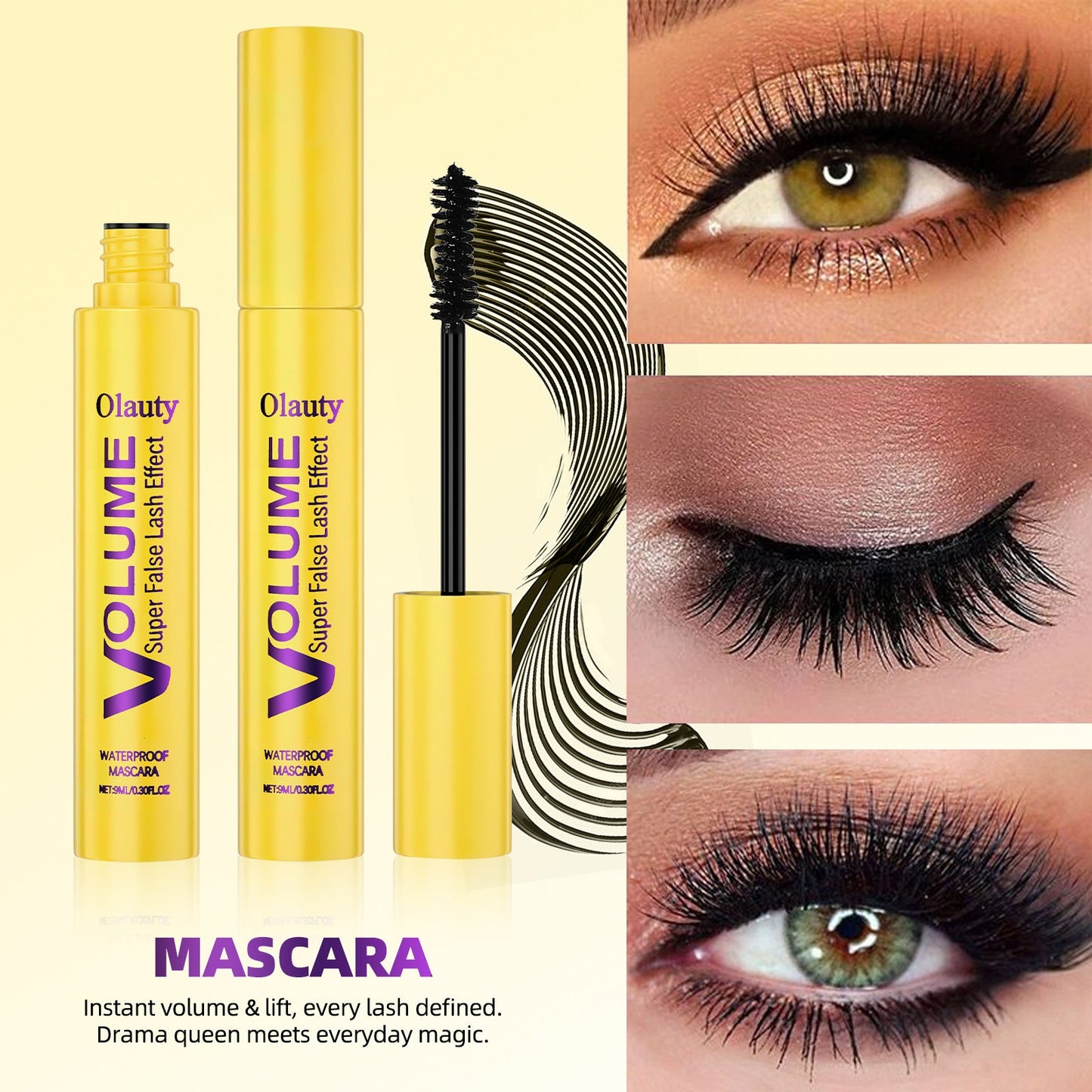 ⏰1 kaufen,1 gratis dazu💛Wimperntusch✨Formel für Volumen und Länge für volle, getrennte Wimpern