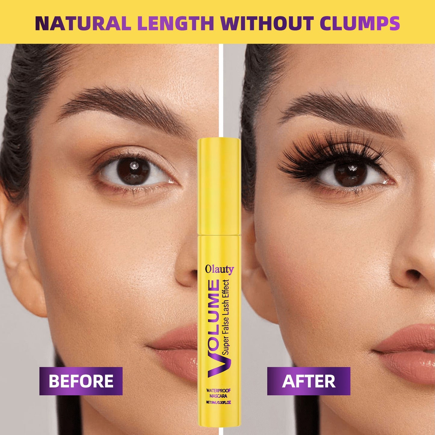 ⏰1 kaufen,1 gratis dazu💛Wimperntusch✨Formel für Volumen und Länge für volle, getrennte Wimpern