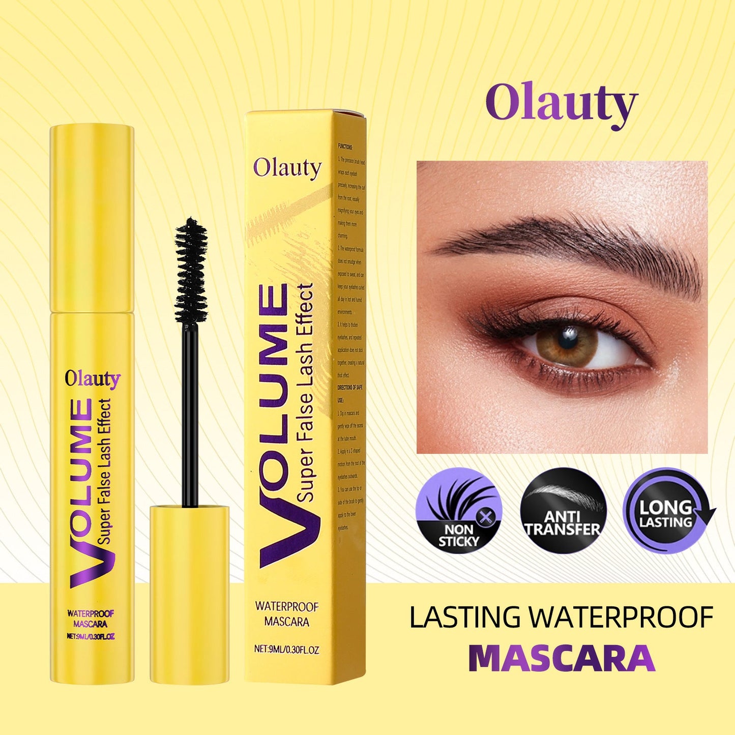 ⏰1 kaufen,1 gratis dazu💛Wimperntusch✨Formel für Volumen und Länge für volle, getrennte Wimpern