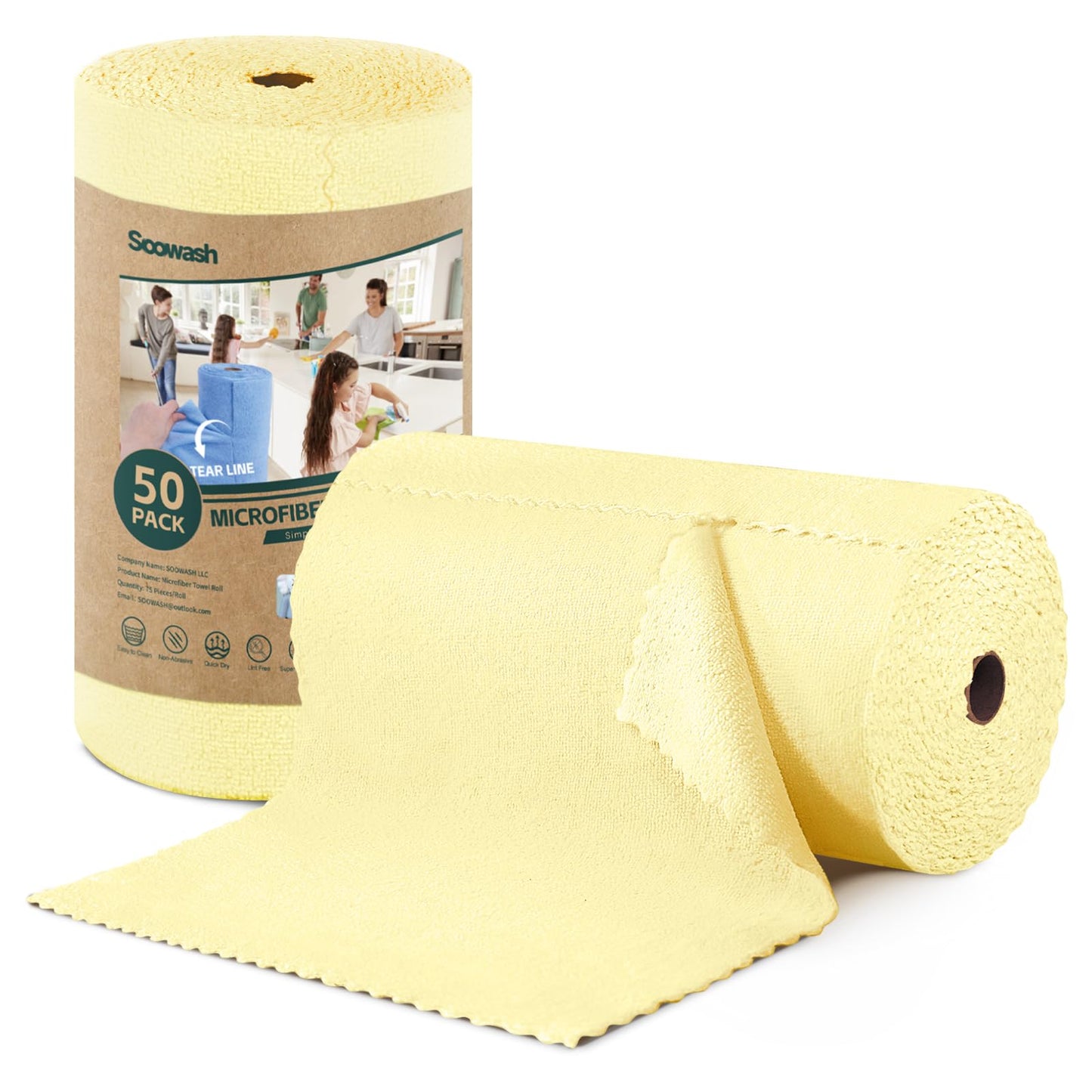 🧼🌀 Mikrofasern Reinigungstücher Rolle