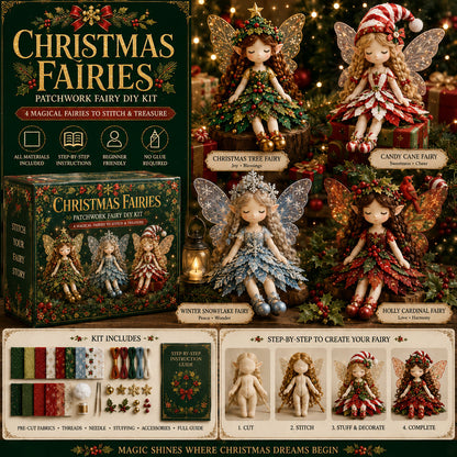 ✨ Magisches Weihnachts-Patchwork-Feen DIY-Set