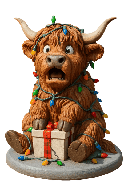🐮Highland Cow Adventskalender 2025🎄 - 3D handgefertigte Highland Cow Puppe (24 Stück)