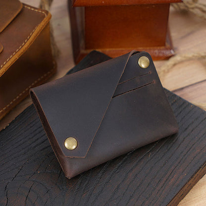🌟 Vintage Echtes Leder Münz- & Kartenetui 🌟