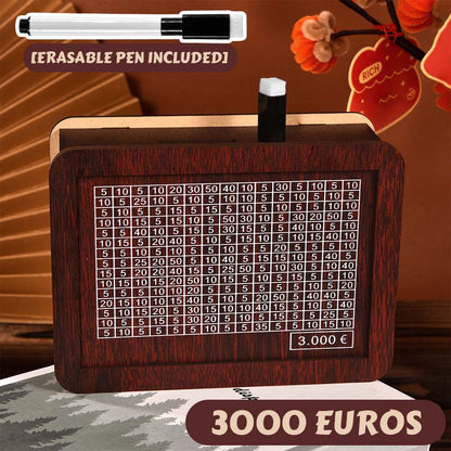Edle Sparbox aus Holz mit Sparziel ✨ Motivations-Spardose für Groß & Klein 💰