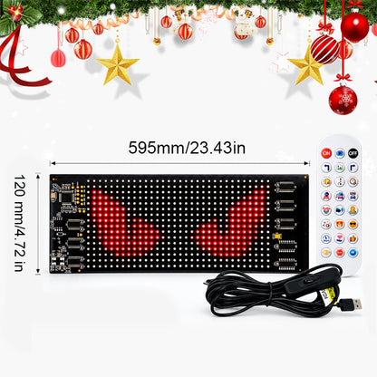 🎅🚗 Animiertes LED-Auto-Display – App-gesteuert, USB-C ✨