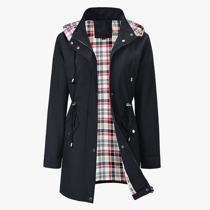🧥Neuer wasserabweisender Trenchcoat für Damen – Hochwertige grenzüberschreitende Damenoberbekleidung mit kariertem Futter✨