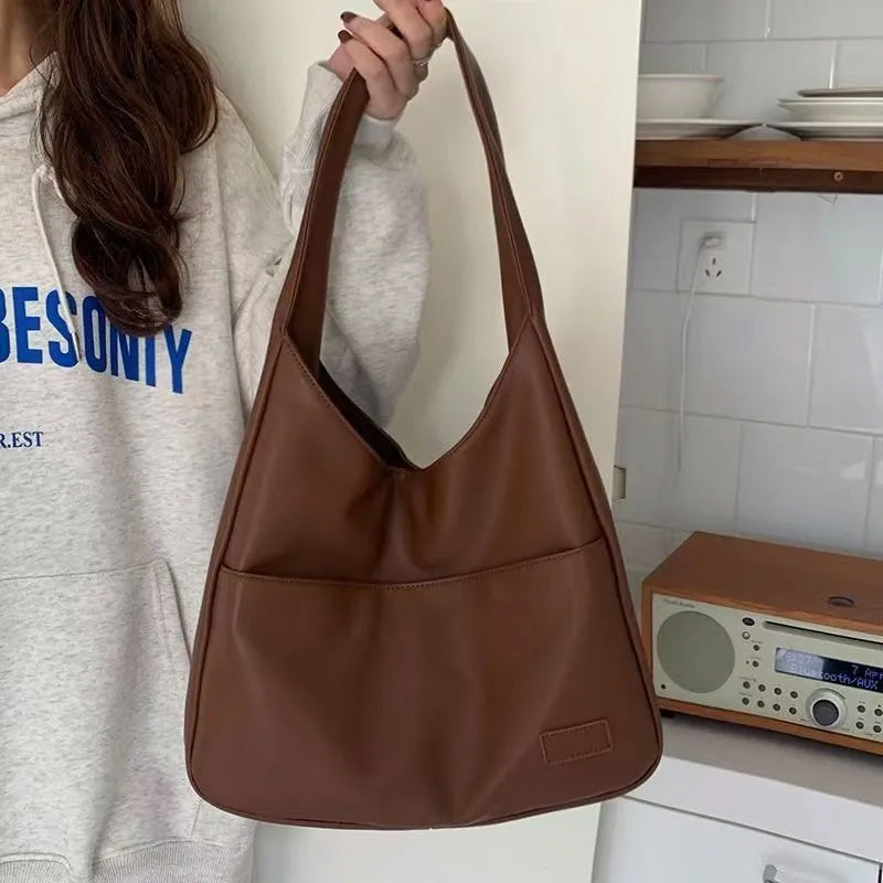 Herbst- und Winter-Tragetasche aus weichem Leder 💼